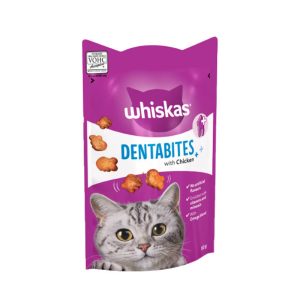 بیسکویت تشویقی دنتال گربه ویسکاس با طعم مرغ Whiskas Cat Dental Treat Biscuits with Chicken وزن 50 گرم