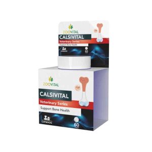 قرص مکمل کلسیم سگ و گربه مدل کلسی ویتال 60 عددی زوویتال (zoovital)