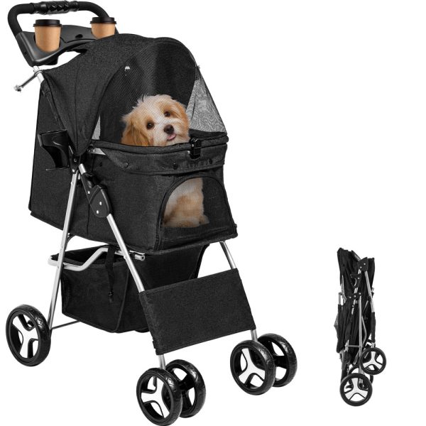a4b932e5-dbfe-4ee6-9a5e-5a0fb9f7637eDextrus-4-Wheels-Dog-Stroller-Medium-Small-Dogs-Foldable-Pet-360-Rotation-Wheel-Cat-Kitty-Puppy-Storage-Basket-Black_7c121268-c029-464f-af8b-0fa4dced9be7