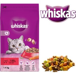 غذای خشک گربه مغزدار ویسکاس طعم گوشت 1400 گرمی(دربسته بندی پاپت شاپ)