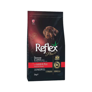 غذای خشک توله سگ با طعم بره و برنج رفلکس پلاس Reflex Plus Junior Lamb & Rice وزن 3 کیلوگرم
