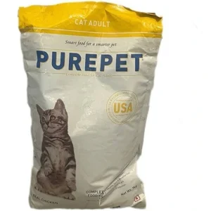 غذای خشک گربه بزرگسال Purepet Real با طعم مرغ وزن7کیلوگرم