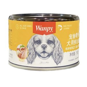 کنسرو سگ بالغ ونپی طعم مرغ و جگر 160 گرمی_Wanpy