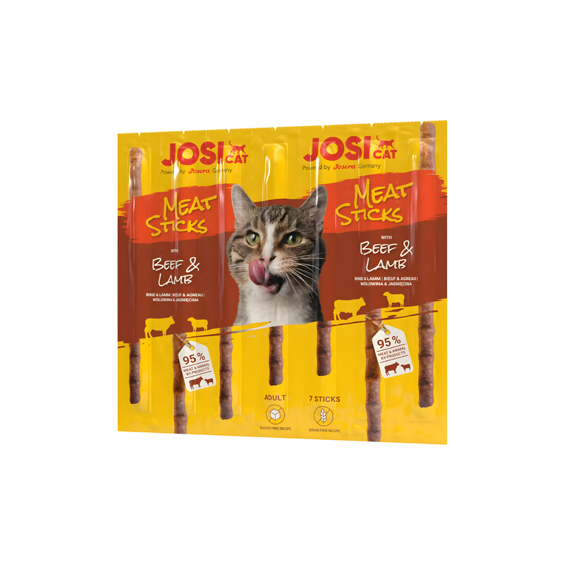 383873c3507d477d954b08843fb6a221 تشویقی مدادی گربه جوسرا با طعم گوشت گاو و بره JOSICat Meat Stick Beef & Lamb وزن ۳۵ گرم - Image 1
